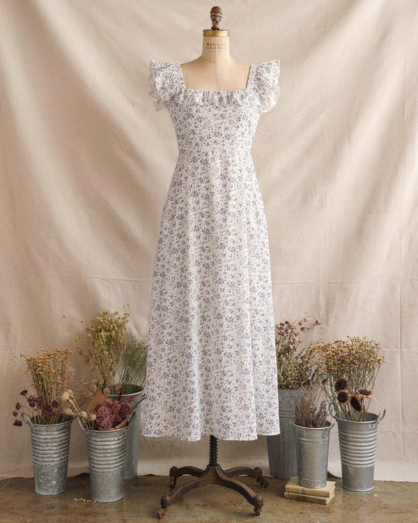 Fields of Grape Hyacinth Dress-Adored Vintage
